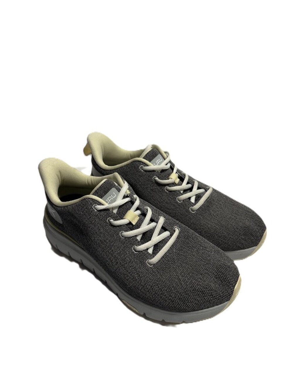 Kuru Flex Via Women's Sneakers Size 9.5 Wide Gray Yellow Athletic